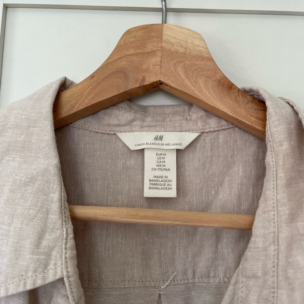 Linen Blend Button Down - Picture 3 of 5